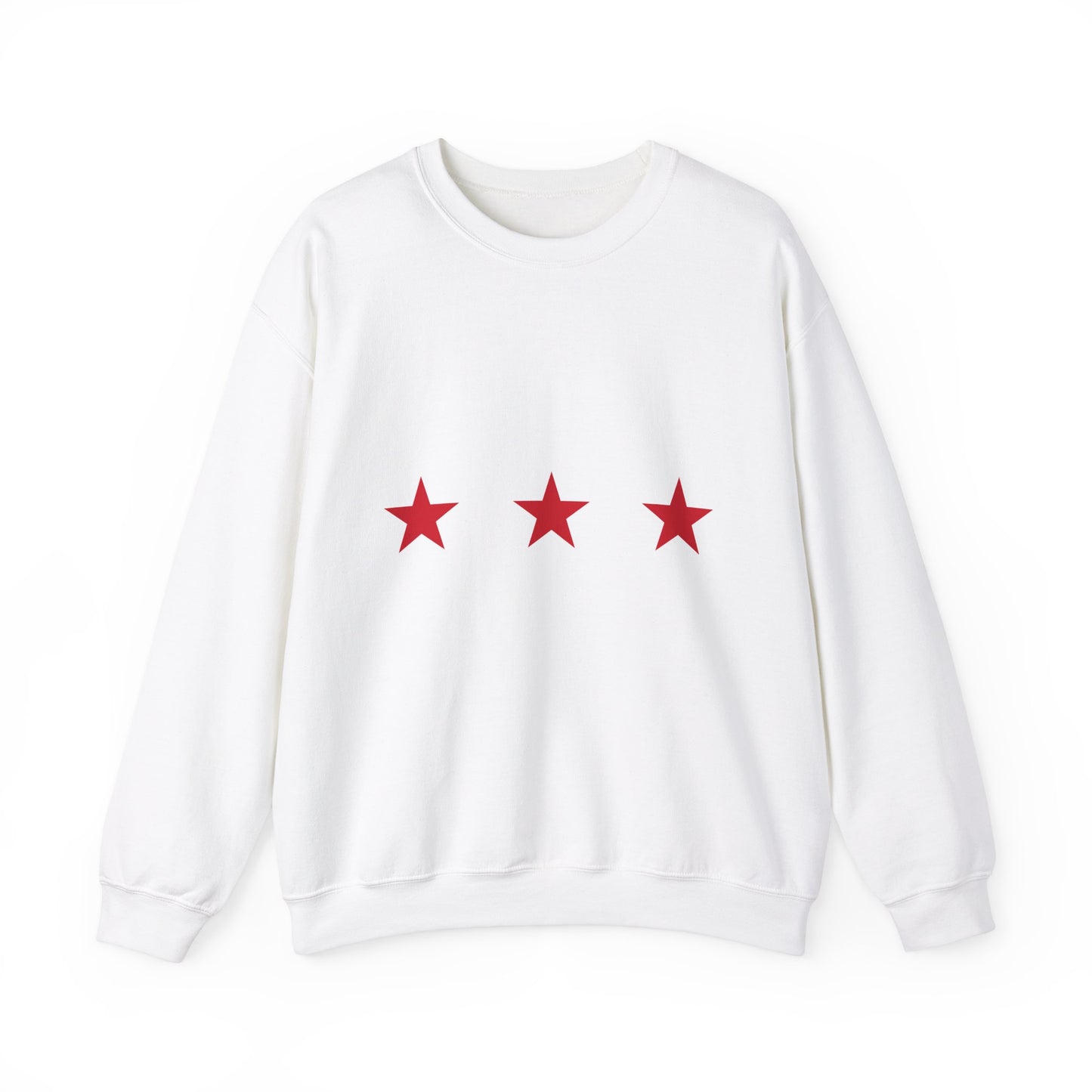 Freedom for Syria: White Sweatshirt with Three Stars