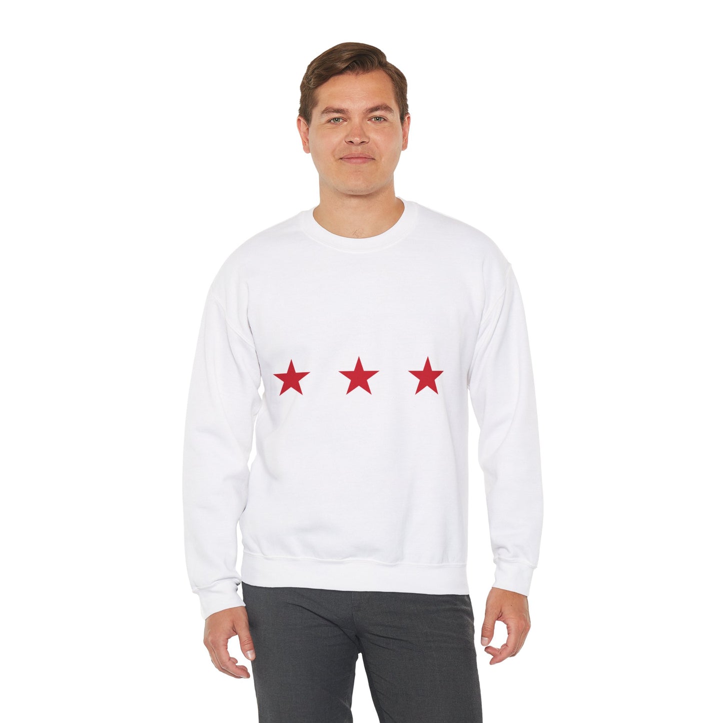 Freedom for Syria: White Sweatshirt with Three Stars