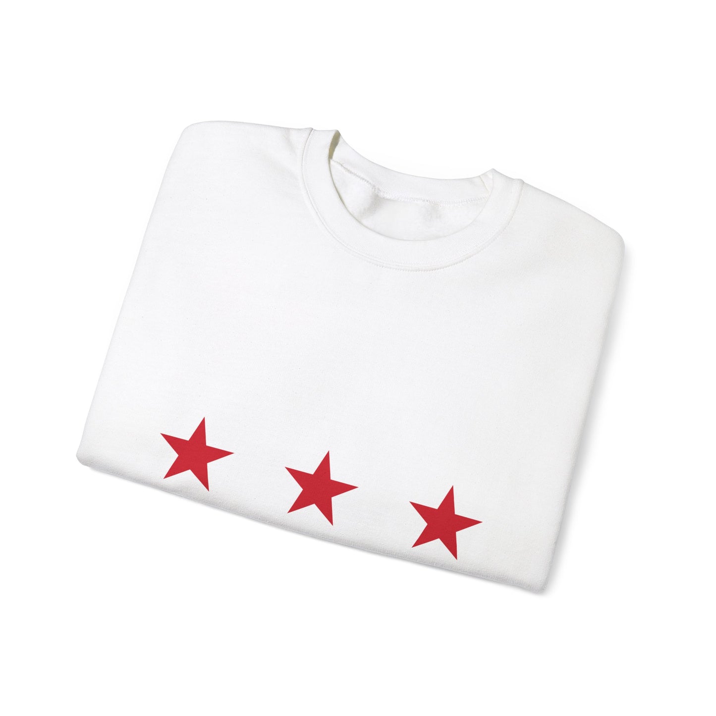 Freedom for Syria: White Sweatshirt with Three Stars